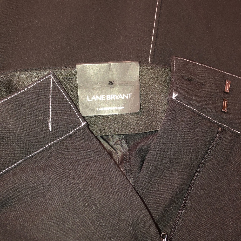 🎉HP🎉 LANE BRYANT LENA Belted Flat Front Tailor Stretch Trouser Pants 16R NWT! - Picture 11 of 16